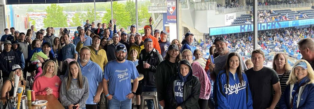 A.L. Huber group photo at the Royals game