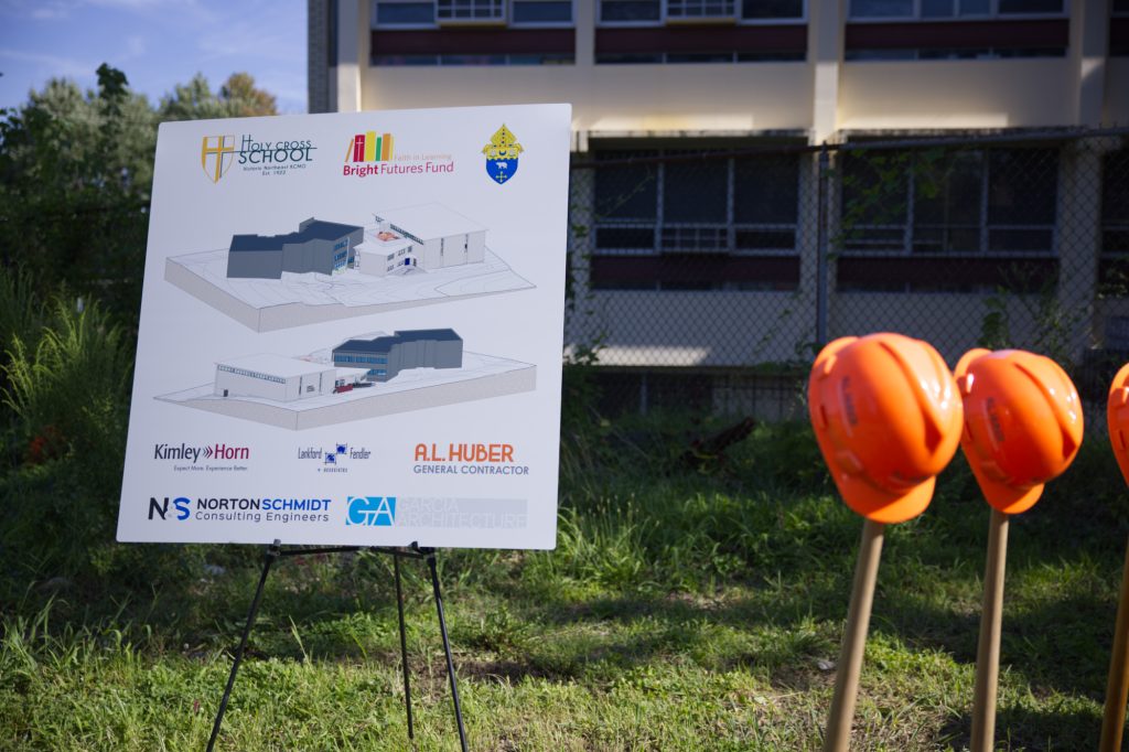 groundbreaking at Holy Cross School