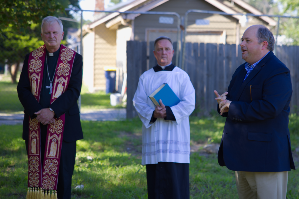 groundbreaking at Holy Cross School