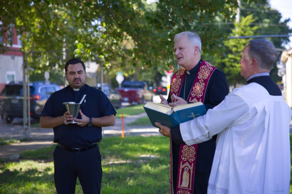 groundbreaking at Holy Cross School