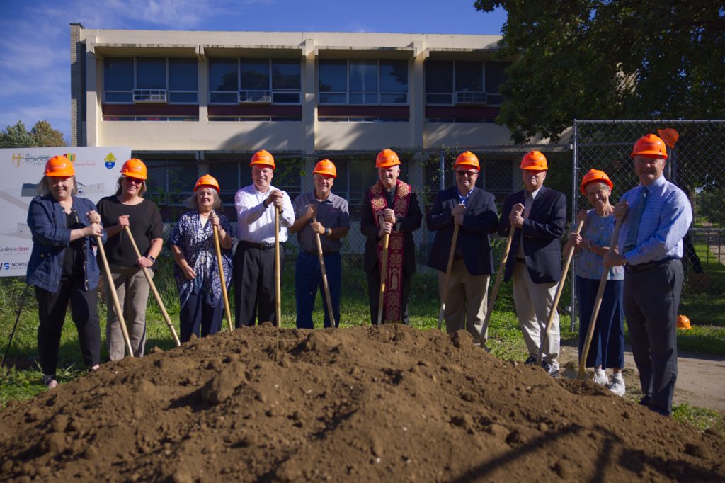 groundbreaking at Holy Cross School