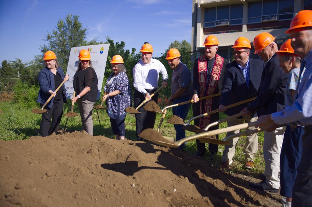 groundbreaking at Holy Cross School