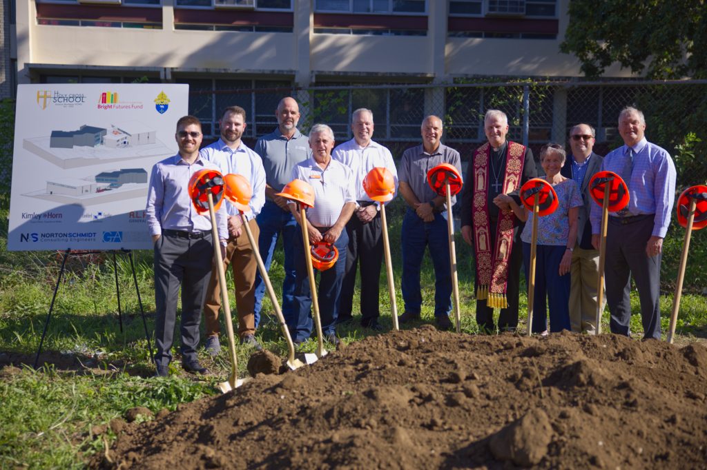 groundbreaking at Holy Cross School