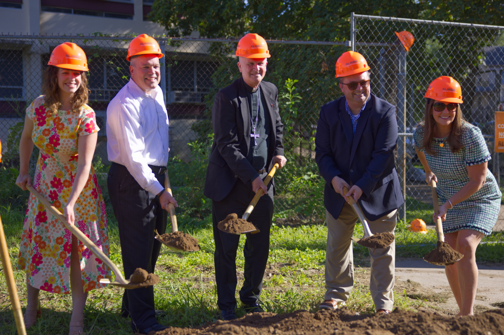 groundbreaking at Holy Cross School