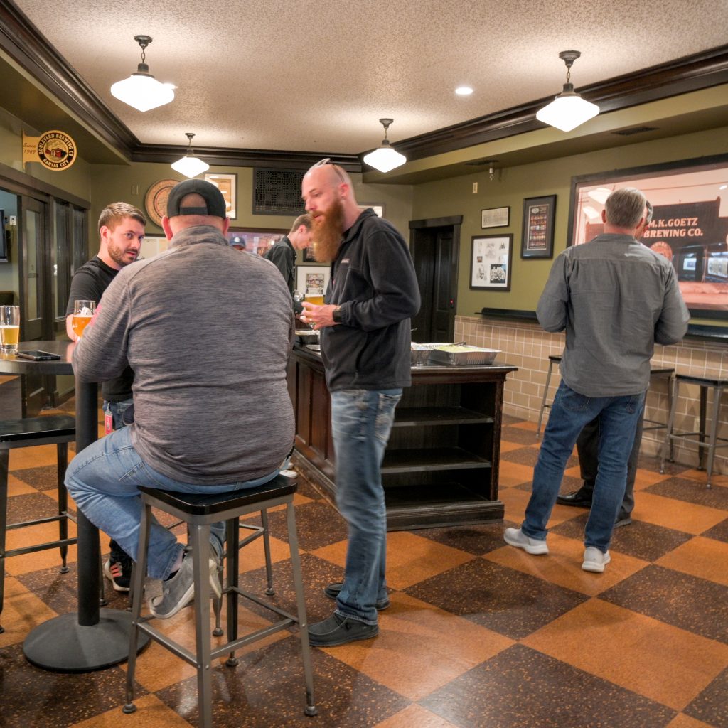 Project team bonding with a happy hour at Boulevard Brewing