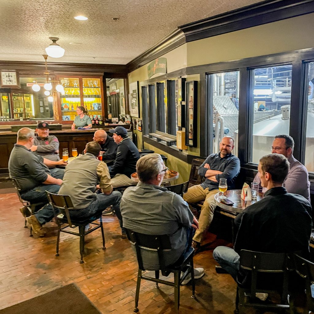 Project team bonding with a happy hour at Boulevard Brewing