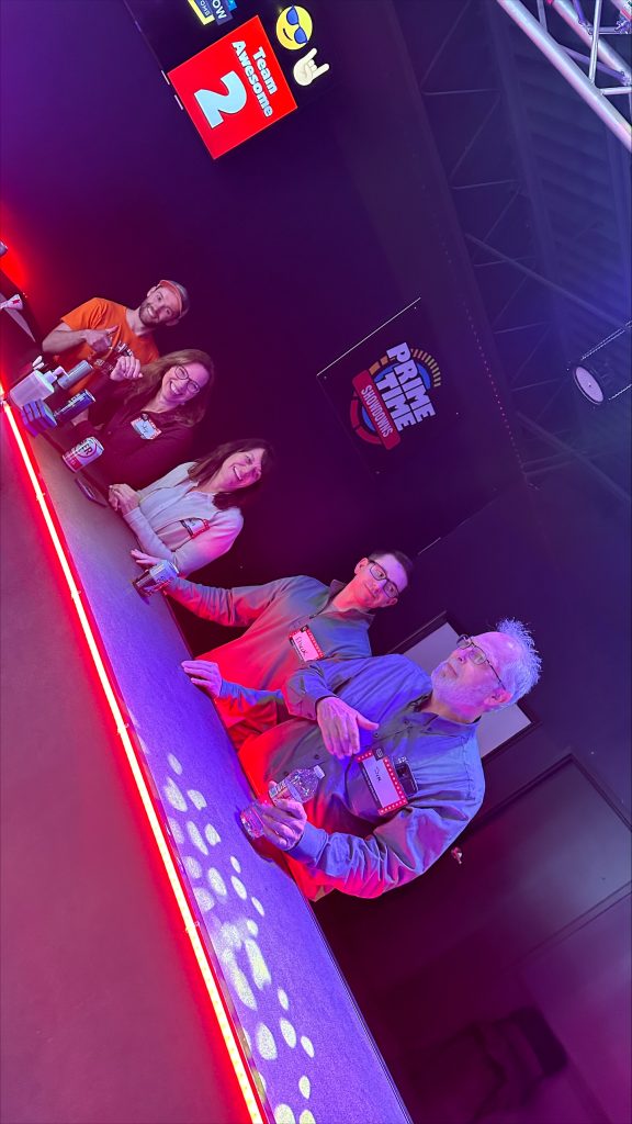 Team building at the game show battle room