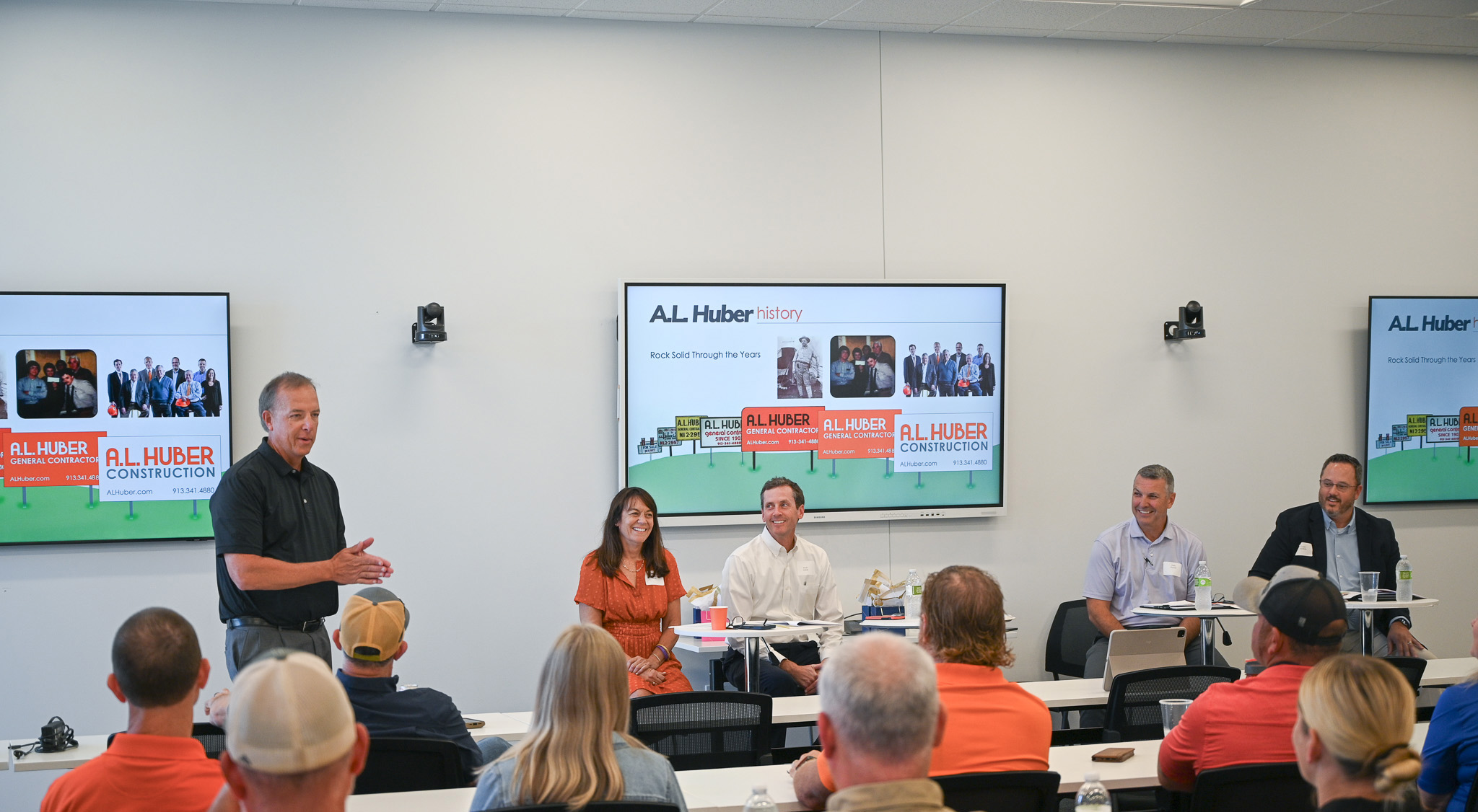 A.L. Huber Construction team meeting